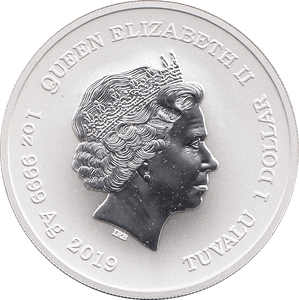 2019 SILVER MARVEL ONE DOLLAR CAPTAIN AMERICA TUVALU - SILVER WORLD COINS - Cambridgeshire Coins