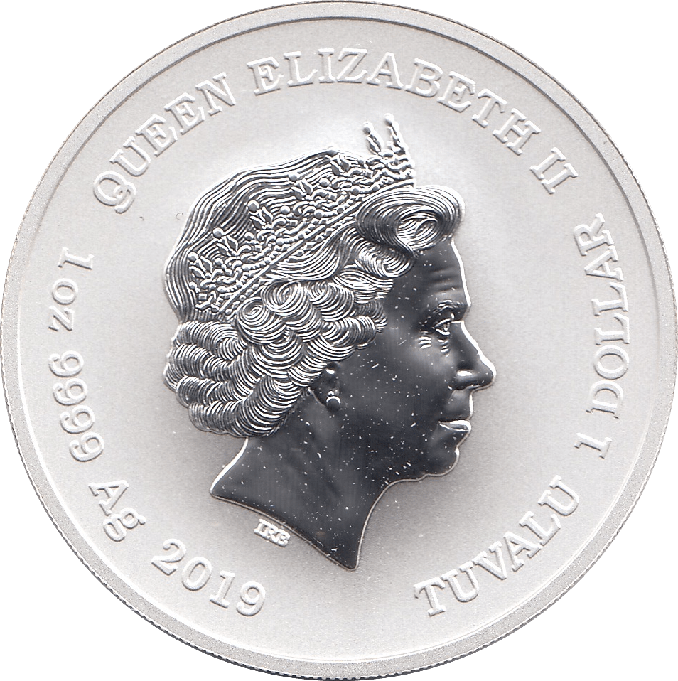 2019 SILVER MARVEL ONE DOLLAR CAPTAIN AMERICA TUVALU - SILVER WORLD COINS - Cambridgeshire Coins