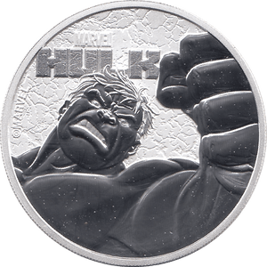2019 SILVER MARVEL ONE DOLLAR HULK TUVALU - SILVER WORLD COINS - Cambridgeshire Coins