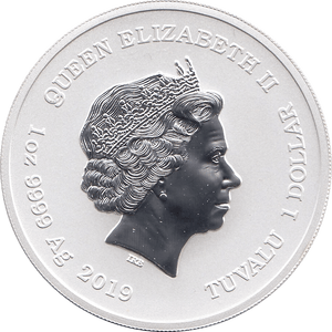2019 SILVER MARVEL ONE DOLLAR HULK TUVALU - SILVER WORLD COINS - Cambridgeshire Coins