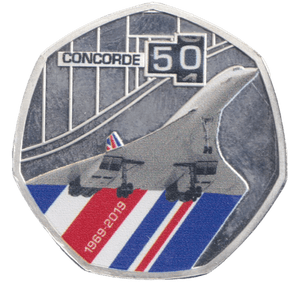 2019 SILVER PLATED 20 CENTS CONCORDE ( PROOF ) - WORLD COINS - Cambridgeshire Coins