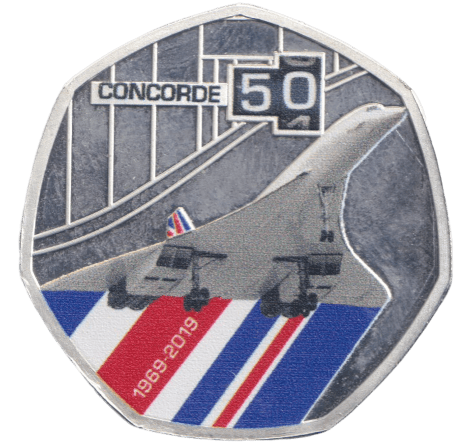 2019 SILVER PLATED 20 CENTS CONCORDE ( PROOF ) - WORLD COINS - Cambridgeshire Coins