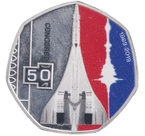 2019 SILVER PLATED 20 CENTS CONCORDE ( PROOF ) - WORLD COINS - Cambridgeshire Coins