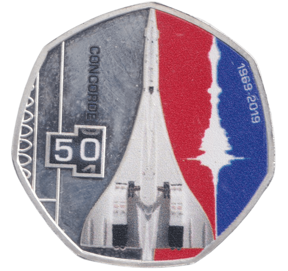 2019 SILVER PLATED 20 CENTS CONCORDE ( PROOF ) - WORLD COINS - Cambridgeshire Coins