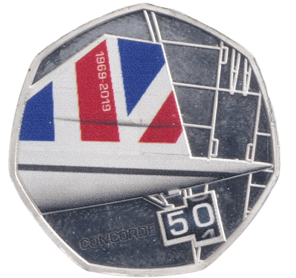2019 SILVER PLATED 20 CENTS CONCORDE ( PROOF ) - WORLD COINS - Cambridgeshire Coins