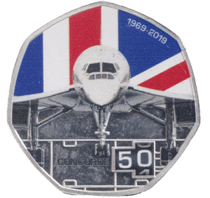 2019 SILVER PLATED 20 CENTS CONCORDE ( PROOF ) - WORLD COINS - Cambridgeshire Coins