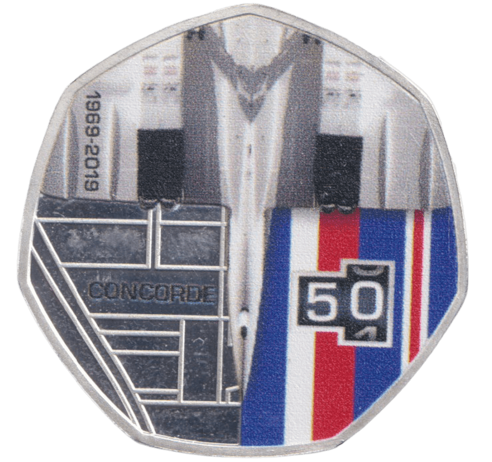 2019 SILVER PLATED 20 CENTS CONCORDE ( PROOF ) - WORLD COINS - Cambridgeshire Coins