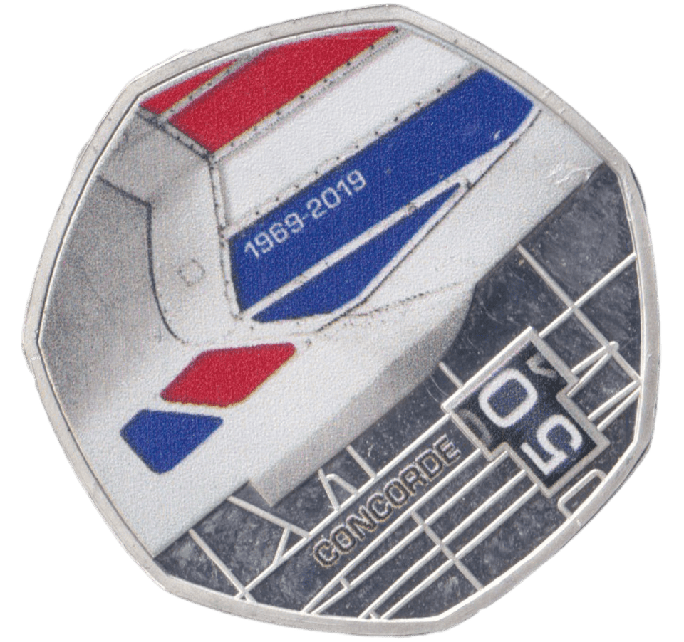 2019 SILVER PLATED 20 CENTS CONCORDE ( PROOF ) - WORLD COINS - Cambridgeshire Coins