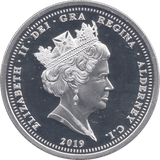 2019 SILVER PLATED FIVE POUNDS ALDERNEY - WORLD COINS - Cambridgeshire Coins