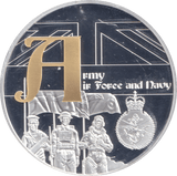 2019 SILVER PLATED MEDALLION GREAT BRITAIN ARMY IN FORCE AND NAVY - WORLD COINS - Cambridgeshire Coins