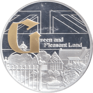 2019 SILVER PLATED MEDALLION GREAT BRITAIN GREEN AND PLEASANT LAND - WORLD COINS - Cambridgeshire Coins