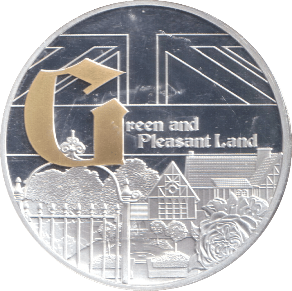 2019 SILVER PLATED MEDALLION GREAT BRITAIN GREEN AND PLEASANT LAND - WORLD COINS - Cambridgeshire Coins
