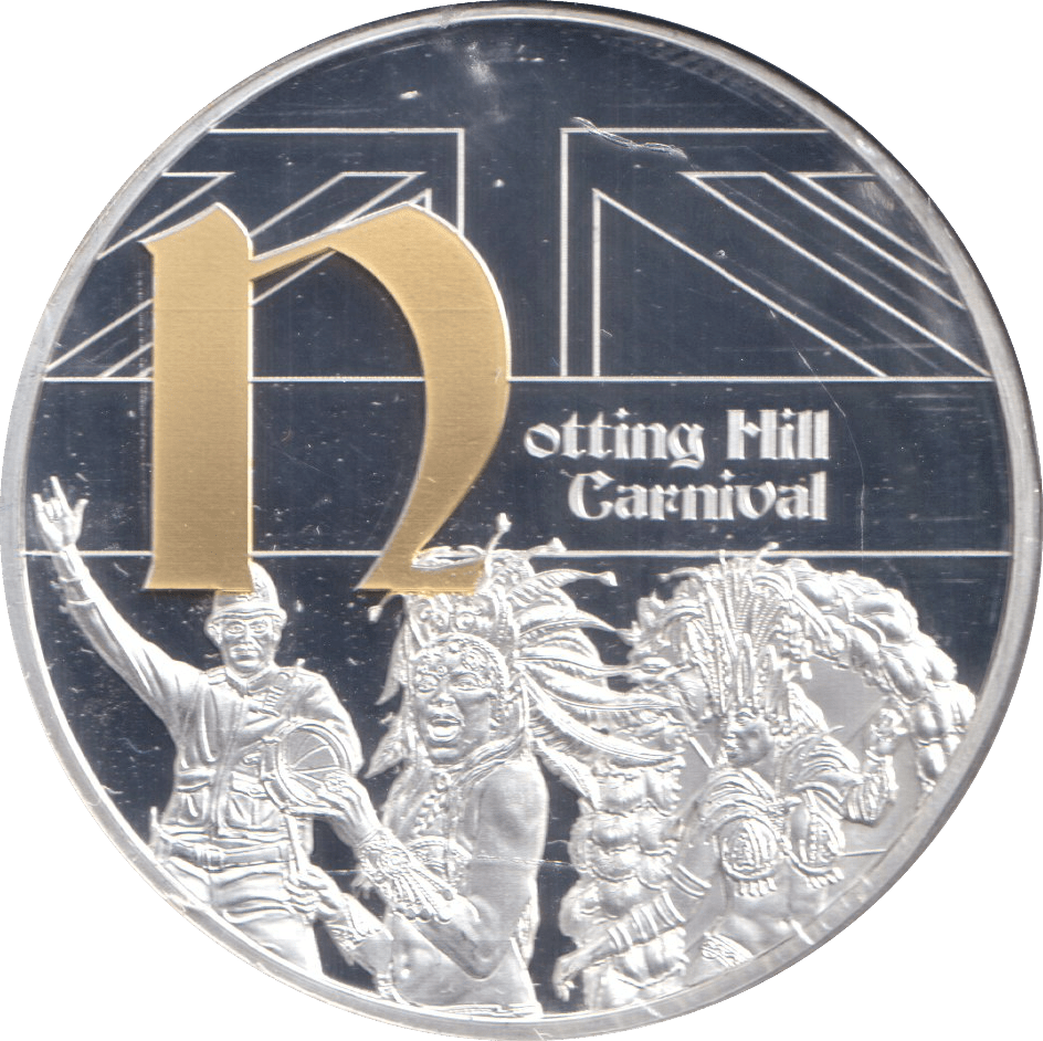 2019 SILVER PLATED MEDALLION GREAT BRITAIN NOTTING HILL CARNIVAL - WORLD COINS - Cambridgeshire Coins
