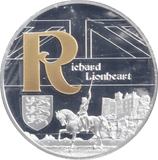 2019 SILVER PLATED MEDALLION GREAT BRITAIN RICHARD LIONHEART - WORLD COINS - Cambridgeshire Coins