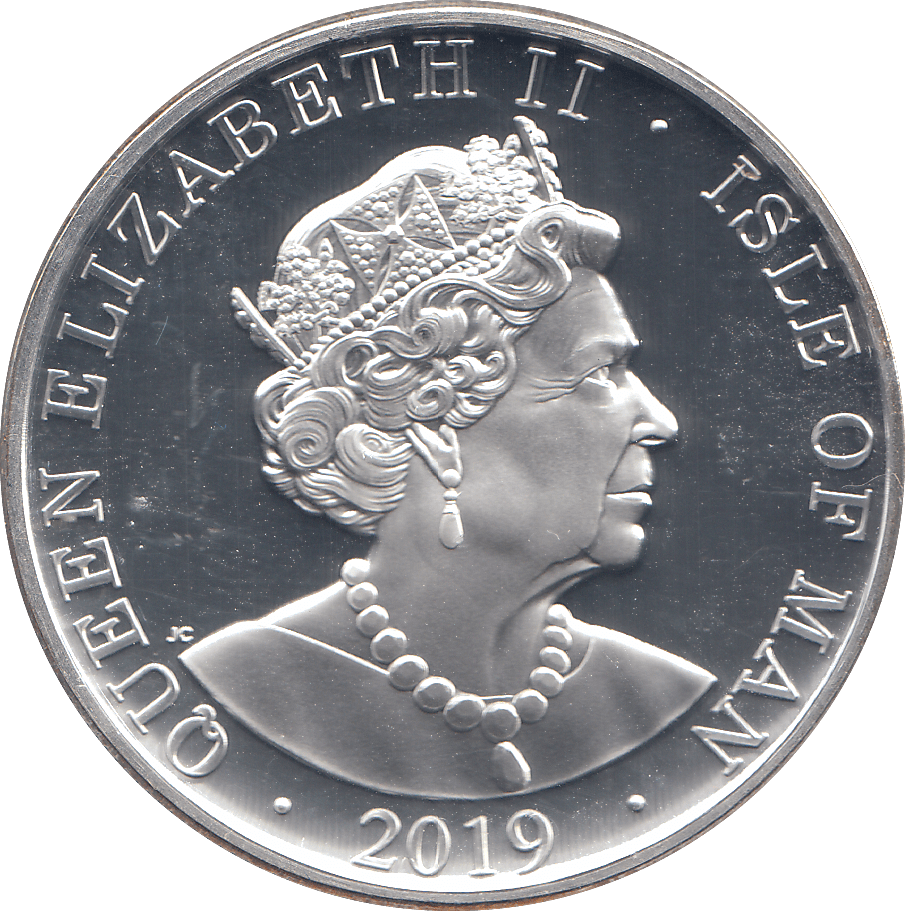 2019 SILVER PROOF 1OZ FINE SILVER ISLE OF MAN - SILVER WORLD COINS - Cambridgeshire Coins