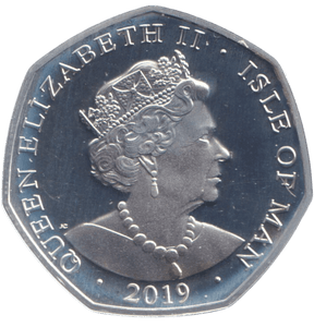 2019 SILVER PROOF 50P ISLE OF MAN - SILVER WORLD COINS - Cambridgeshire Coins