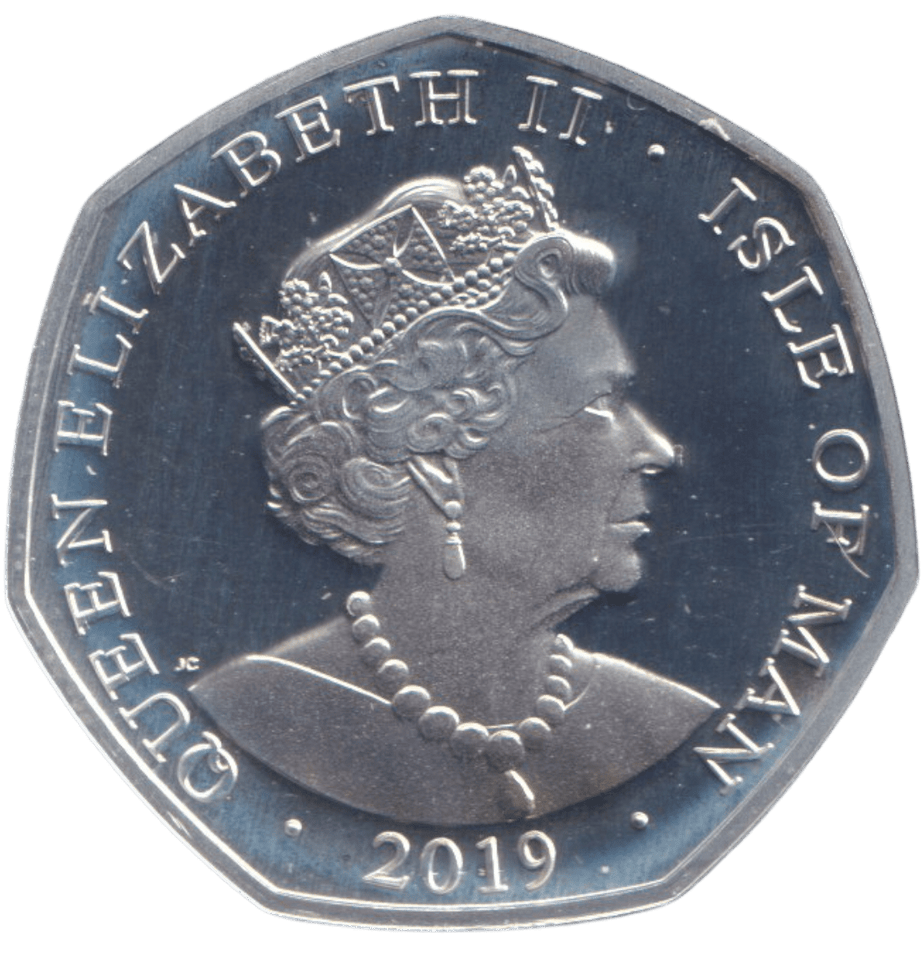 2019 SILVER PROOF 50P ISLE OF MAN - SILVER WORLD COINS - Cambridgeshire Coins