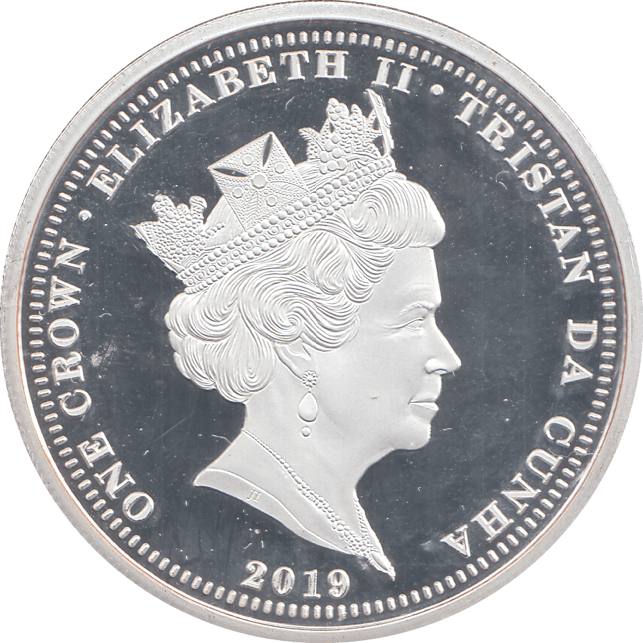 2019 SILVER PROOF CROWN TRISTAN DA CUNHA - SILVER WORLD COINS - Cambridgeshire Coins