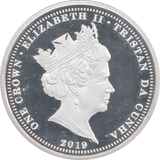 2019 SILVER PROOF CROWN TRISTAN DA CUNHA - SILVER WORLD COINS - Cambridgeshire Coins