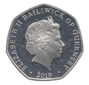 2019 SILVER PROOF FIFTY PENCE BAILIWICK OF GUERNSEY - SILVER WORLD COINS - Cambridgeshire Coins