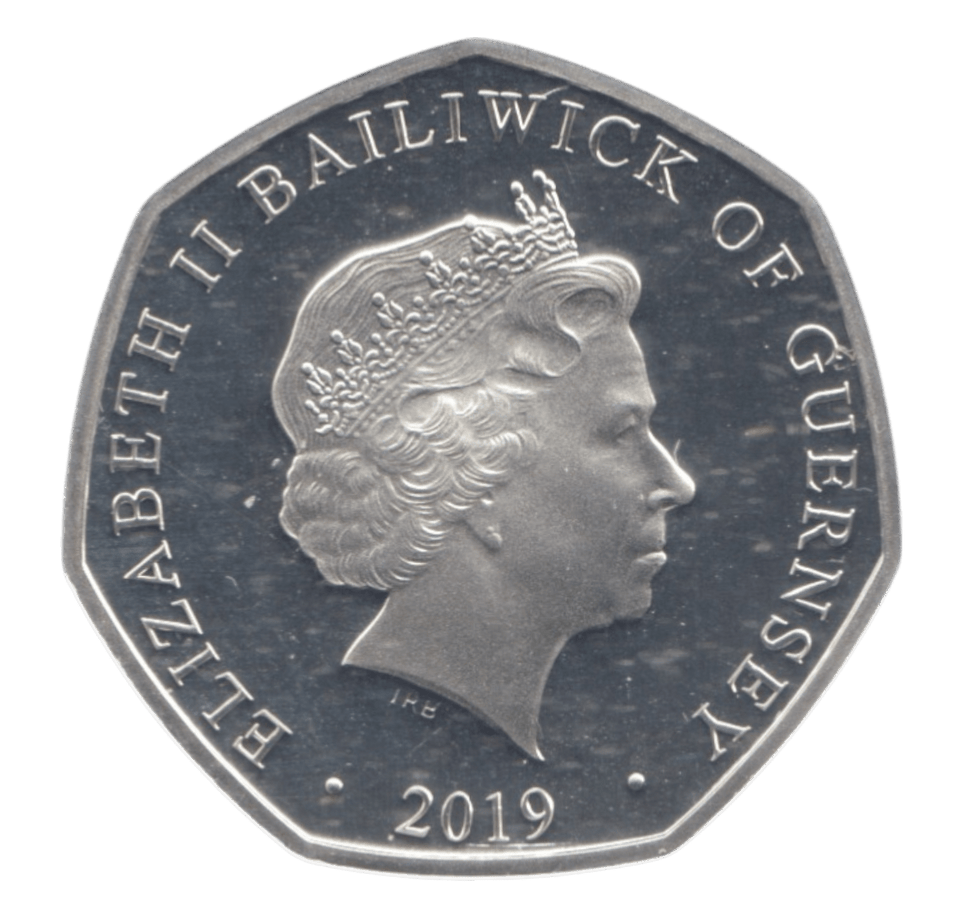 2019 SILVER PROOF FIFTY PENCE BAILIWICK OF GUERNSEY - SILVER WORLD COINS - Cambridgeshire Coins