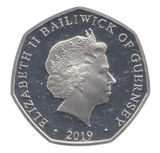 2019 SILVER PROOF FIFTY PENCE BAILIWICK OF GUERNSEY - SILVER WORLD COINS - Cambridgeshire Coins