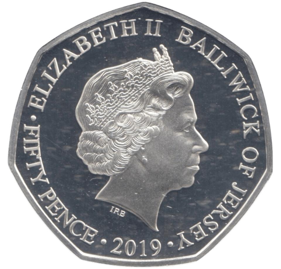 2019 SILVER PROOF FIFTY PENCE BAILIWICK OF JERSEY - SILVER WORLD COINS - Cambridgeshire Coins
