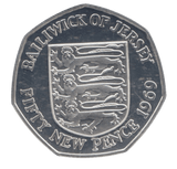 2019 SILVER PROOF FIFTY PENCE BAILIWICK OF JERSEY - SILVER WORLD COINS - Cambridgeshire Coins