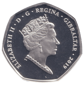 2019 SILVER PROOF FIFTY PENCE D - DAY GIBRALTAR - 50P Silver Proof - Cambridgeshire Coins