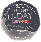 2019 SILVER PROOF FIFTY PENCE D - DAY GIBRALTAR - 50P Silver Proof - Cambridgeshire Coins