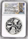 2019 SILVER PROOF FIVE POUNDS PIEDFORT BIRTH OF VICTORIA PF70 NGC - NGC SILVER COINS - Cambridgeshire Coins