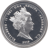 2019 SILVER PROOF ONE POUND ALDERNEY - SILVER WORLD COINS - Cambridgeshire Coins