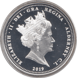 2019 SILVER PROOF ONE POUND ALDERNEY - SILVER WORLD COINS - Cambridgeshire Coins