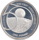 2019 SILVER PROOF £1 MOON LANDING ALDERNEY - £1 Silver Proof - Cambridgeshire Coins