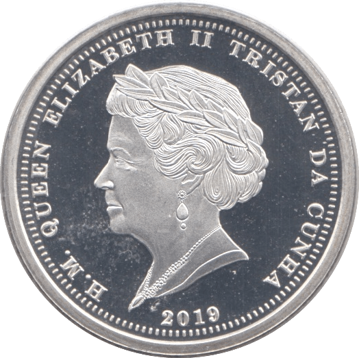 2019 SILVER PROOF QUARTER LAUREL TRISTAN DA CUNHA - SILVER WORLD COINS - Cambridgeshire Coins