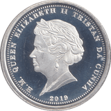 2019 SILVER PROOF QUARTER LAUREL TRISTAN DA CUNHA - SILVER WORLD COINS - Cambridgeshire Coins