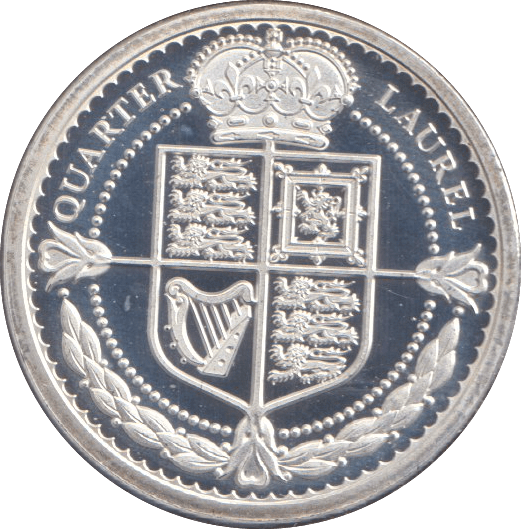 2019 SILVER PROOF QUARTER LAUREL TRISTAN DA CUNHA - SILVER WORLD COINS - Cambridgeshire Coins