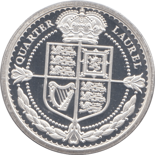 2019 SILVER PROOF QUARTER LAUREL TRISTAN DA CUNHA - SILVER WORLD COINS - Cambridgeshire Coins