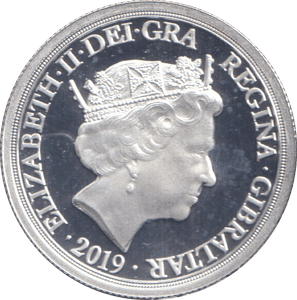 2019 SILVER PROOF SOVEREIGN GIBRALTAR - SILVER WORLD COINS - Cambridgeshire Coins