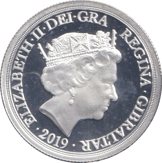 2019 SILVER PROOF SOVEREIGN GIBRALTAR - SILVER WORLD COINS - Cambridgeshire Coins