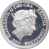 2019 SILVER PROOF SOVEREIGN GIBRALTAR - SILVER WORLD COINS - Cambridgeshire Coins