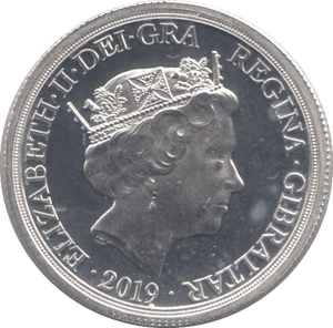 2019 SILVER PROOF SOVEREIGN GIBRALTAR - SILVER WORLD COINS - Cambridgeshire Coins