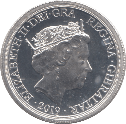 2019 SILVER PROOF SOVEREIGN GIBRALTAR - SILVER WORLD COINS - Cambridgeshire Coins