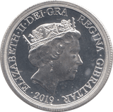 2019 SILVER PROOF SOVEREIGN GIBRALTAR - SILVER WORLD COINS - Cambridgeshire Coins