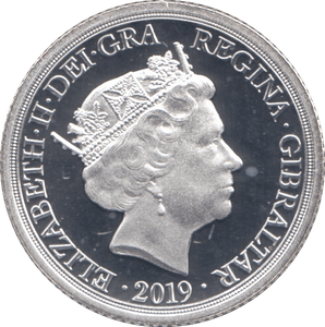 2019 SILVER PROOF SOVEREIGN GIBRALTAR - SILVER WORLD COINS - Cambridgeshire Coins