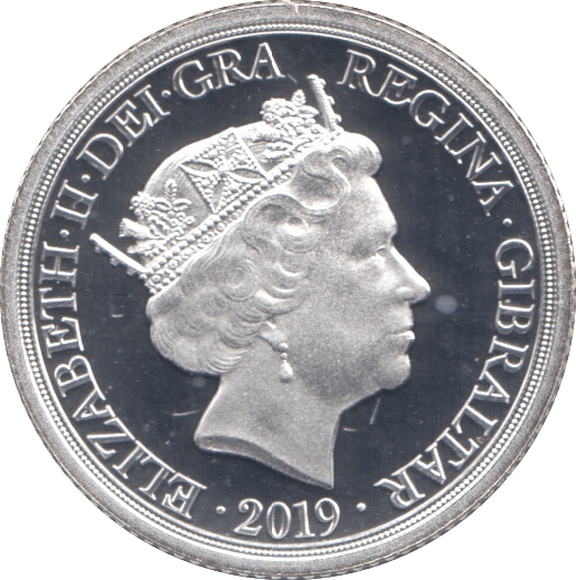 2019 SILVER PROOF SOVEREIGN GIBRALTAR - SILVER WORLD COINS - Cambridgeshire Coins