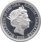 2019 SILVER PROOF SOVEREIGN GIBRALTAR - SILVER WORLD COINS - Cambridgeshire Coins