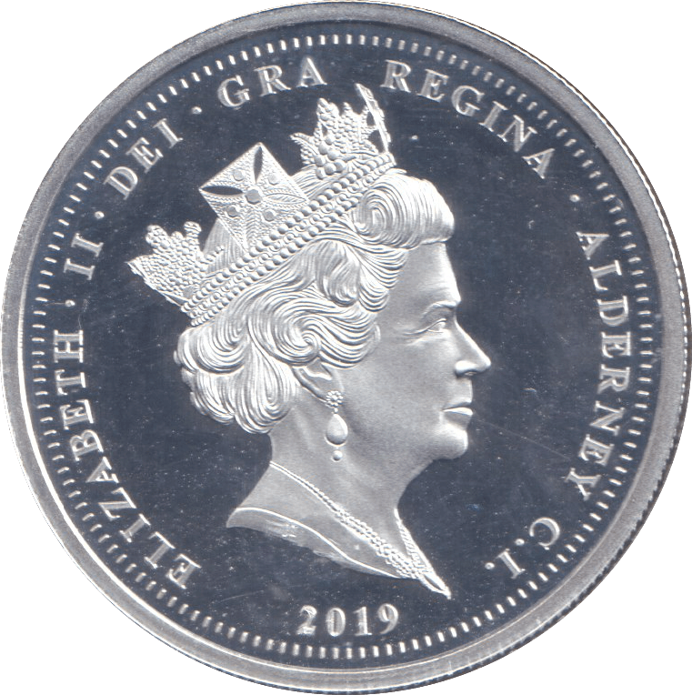 2019 SILVER PROOF TWO POUND CONCORDE FIRST FLIGHT ALDERNEY - SILVER WORLD COINS - Cambridgeshire Coins