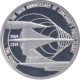 2019 SILVER PROOF TWO POUND CONCORDE FIRST FLIGHT ALDERNEY - SILVER WORLD COINS - Cambridgeshire Coins