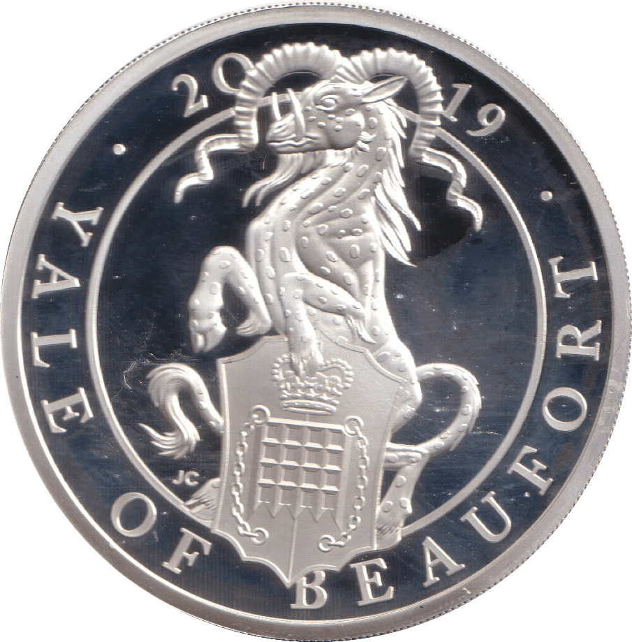 2019 SILVER PROOF TWO POUND QUEEN'S BEASTS YALE OF BEAUFORT - SILVER WORLD COINS - Cambridgeshire Coins